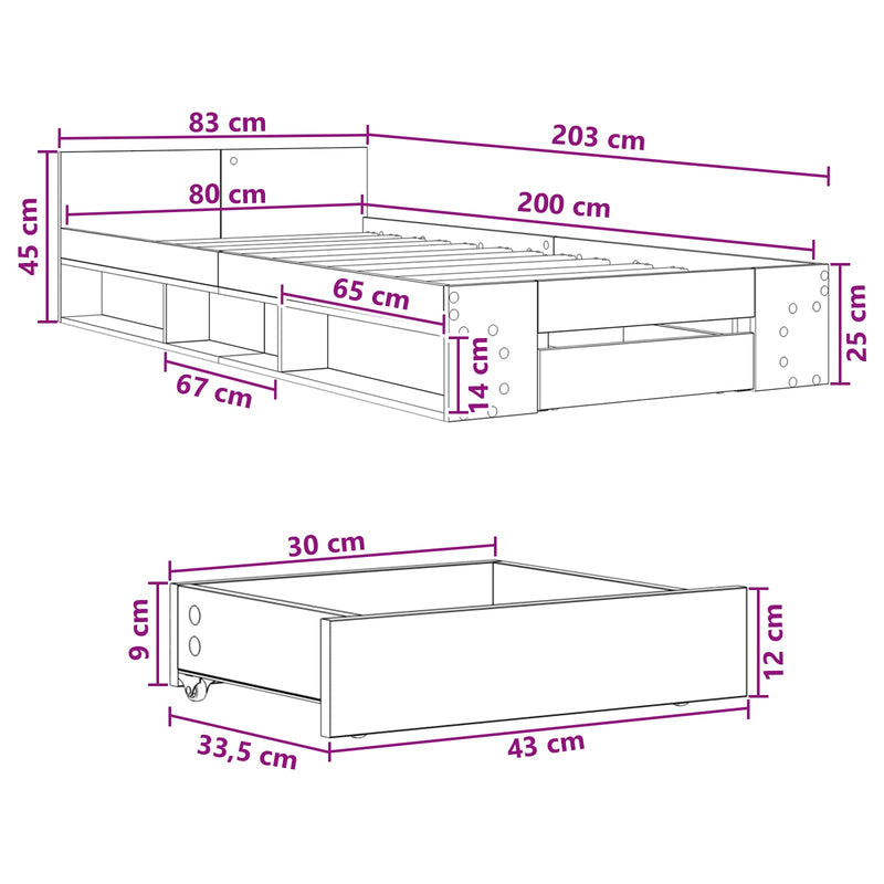 Telaio Del Letto Con Storage