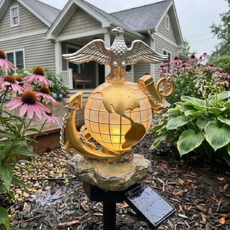 Pannello solare in resina a forma di gorilla spaziale, divertente lampada decorativa da giardino per esterni, cortile e cortile.