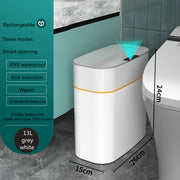 Pattumiera Smart Automatica con Sensore – Cestino Intelligente con Coperchio 13L/16L, Anti-Odori e UV per Casa e Ufficio - Campeda