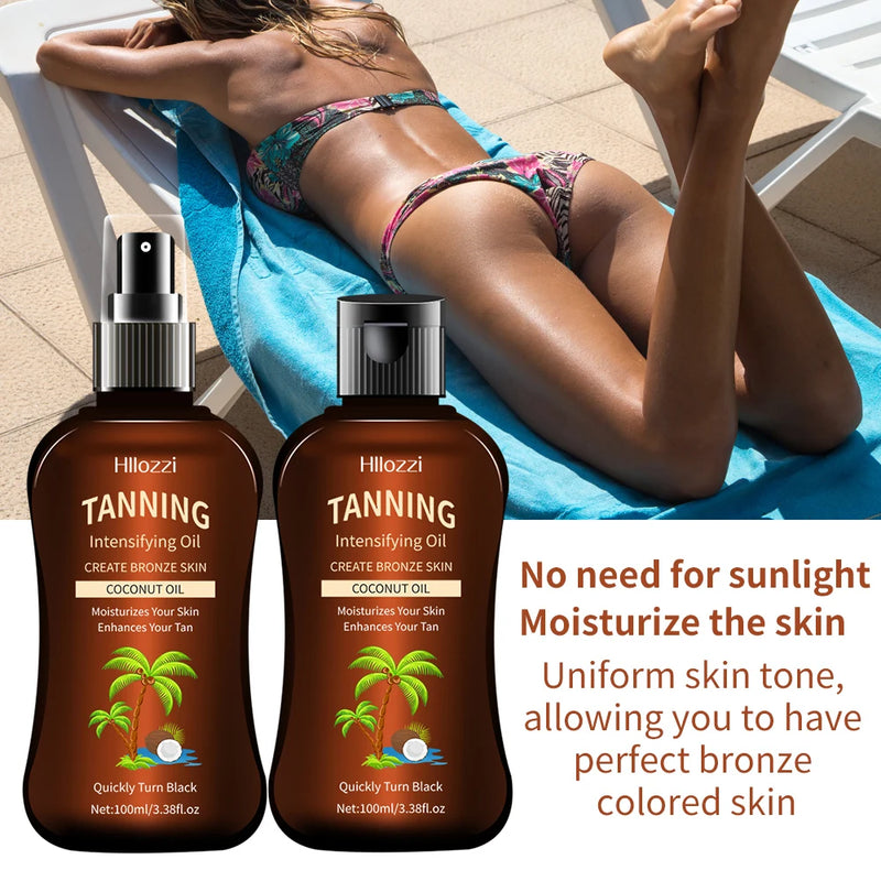 100ml/3.38fl.oz Olio abbronzante al cocco Abbronzatori senza sole intensificante - immagine 5