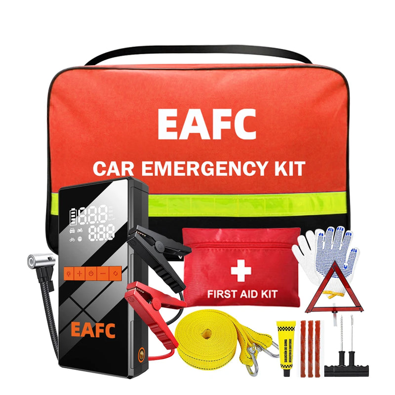 EAFC Kit di emergenza per assistenza su strada auto con JumpStarter pompa ad - immagine 7