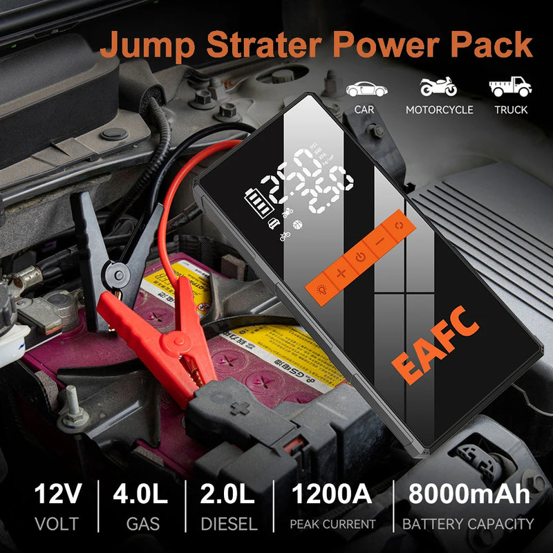 EAFC Kit di emergenza per assistenza su strada auto con JumpStarter pompa ad - immagine 3