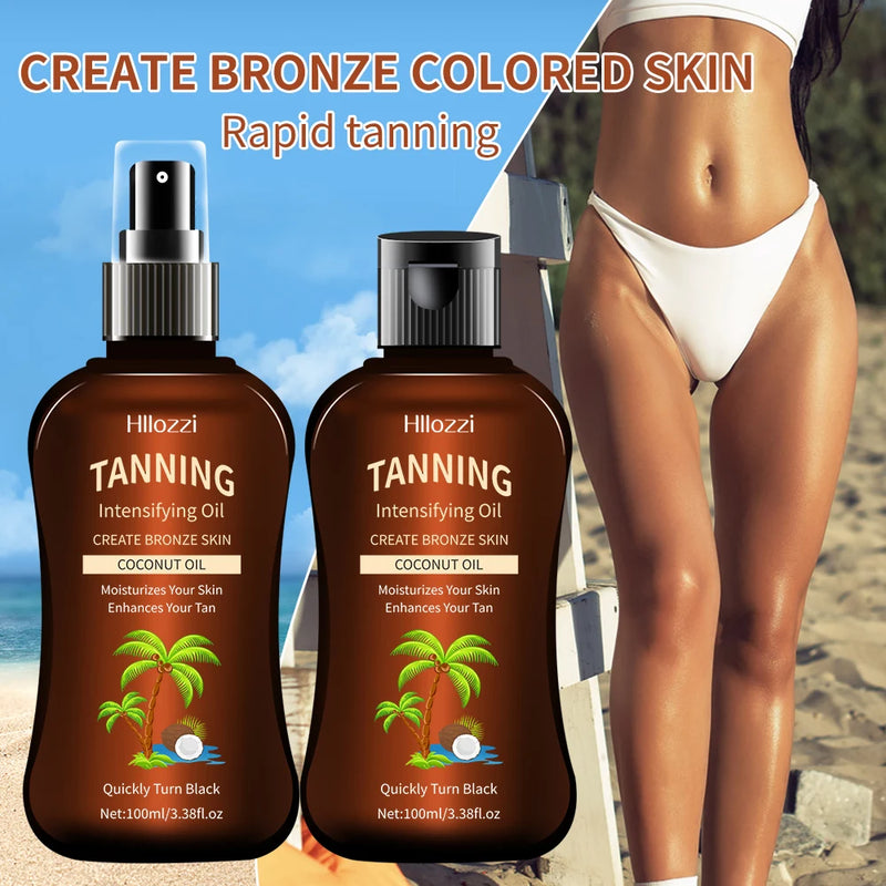 100ml/3.38fl.oz Olio abbronzante al cocco Abbronzatori senza sole intensificante - immagine 10