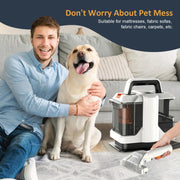 Pulitore per punti 750W 11/15KPa tappeti portatile tenda del divano Aspirazione spray - immagine 5
