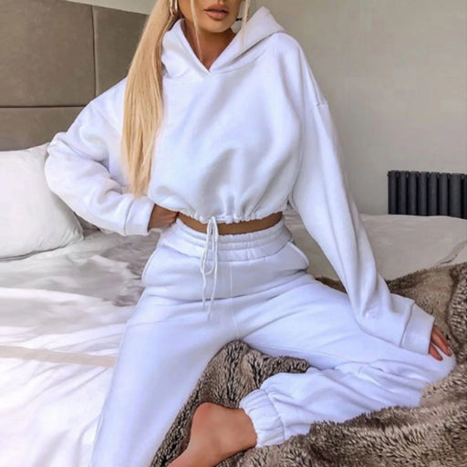 Tuta donna oversize streetwear – set felpa con cappuccio e pantaloni jogging caldi primavera, autunno inverno - Campeda