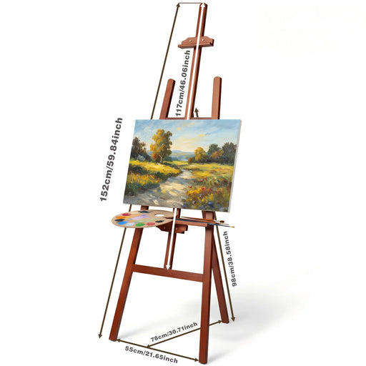 Cavalletto in legno 152 cm disegnare esporre opere d'arte - immagine 2
