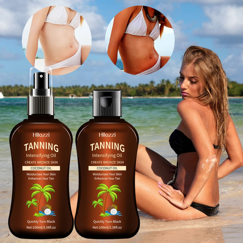 100ml/3.38fl.oz Olio abbronzante al cocco Abbronzatori senza sole intensificante - immagine 2