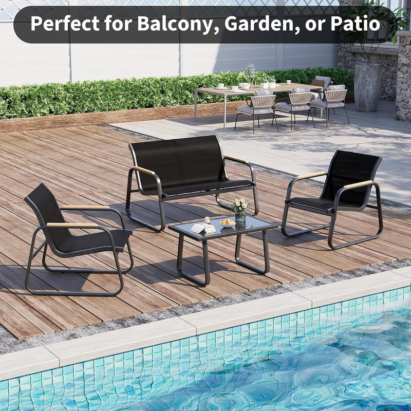 Set da giardino composto 4 elementi ideale per creare un angolo relax all’aperto - immagine 4