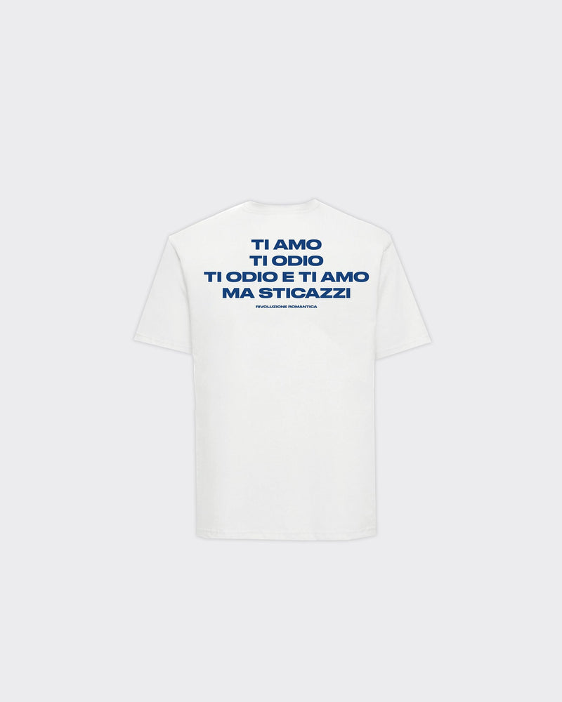 T-Shirt Ti Amo Ti Odio Sti Cazzi Bianca