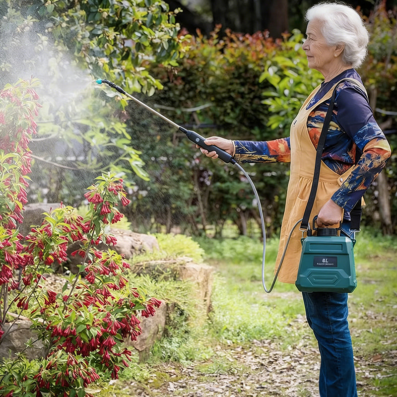 Spruzzatore elettrico automatico da 8 litri, spruzzatore per piante da giardino, spruzzatore portatile ricaricabile, atomizzatore nebulizzatore, annaffiatoio a tracolla