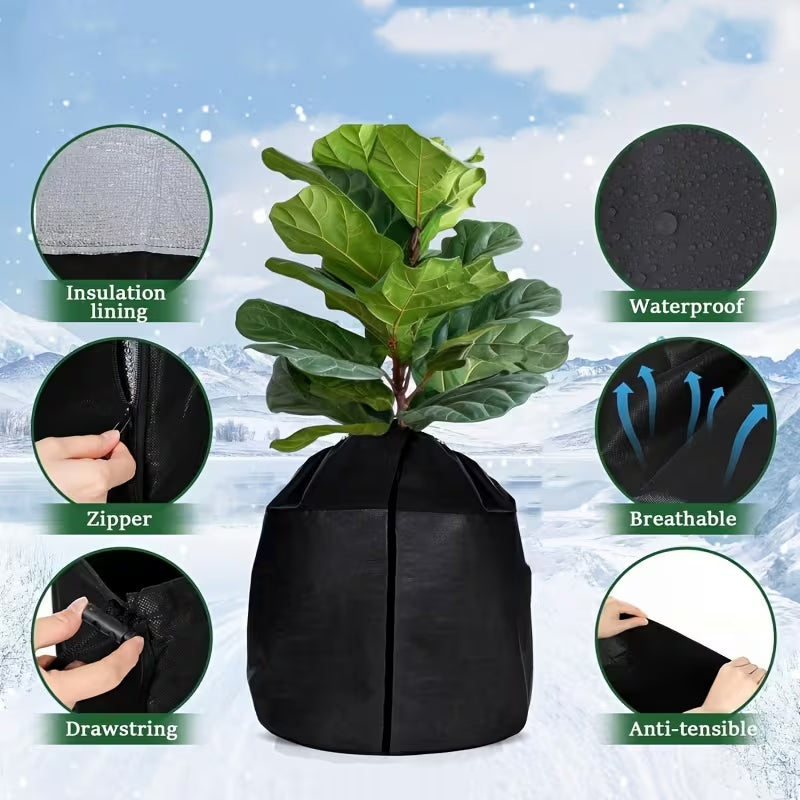 Telo di copertura riutilizzabile in tessuto Oxford per piante – Antivento, antigelo, resistente al freddo, sacco isolante per radici di alberi, scudo termico durevole