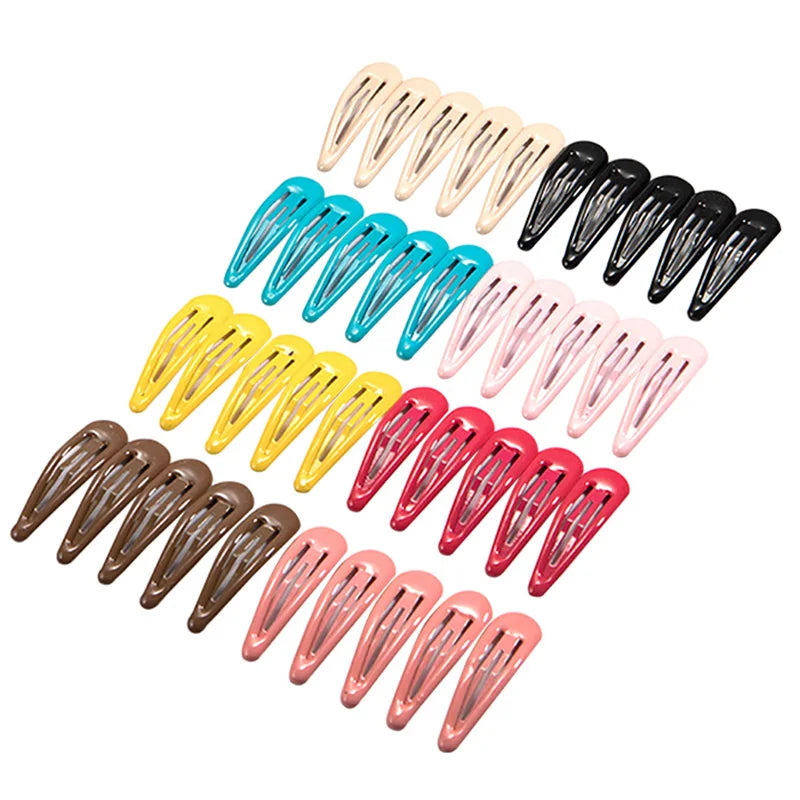 10/20/30/40 Nuove Mollette per Capelli a Forma di Goccia Colorate e Carine Bambine - immagine 7