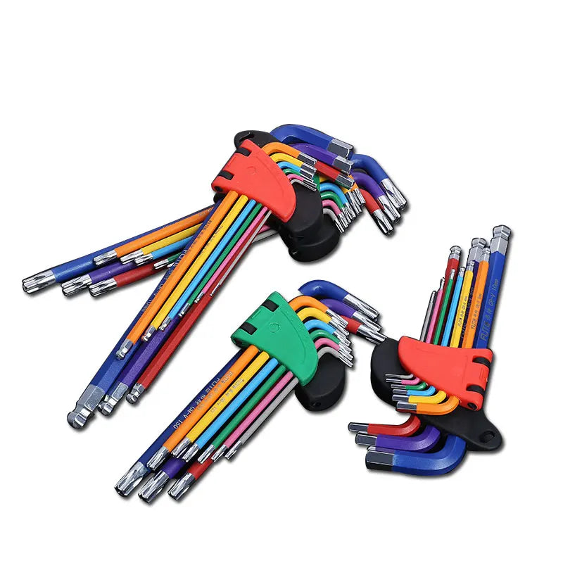 Set di chiavi a brugola Kit di chiavi a L per vite a brugola 9 pezzi Set di chiavi esagonali a braccio lungo da 1.5mm a 10mm utensili a mano con chiave esagonale per riparazione biciclette - Campeda