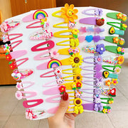 Set di 12 Nuove Mollette per Capelli Colorate e Carine Bambine - immagine 5