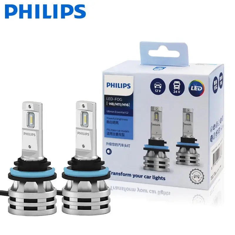 LAMPADE LED Philips Ultinon Essential G2 LED H1 H4 H7 H8 H11 H16 HB3 HB4 H1R2 9003 9005 9006 9012 6500K 6000K LUCE BIANCA