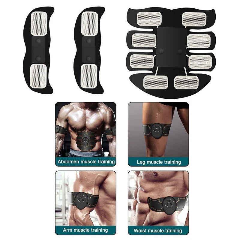 EMS Stimolatore Muscolare Addominale – Allenatore Elettrico per Addome, Fianchi e Corpo