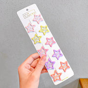 10/20/30/40 Nuove Mollette per Capelli a Forma di Goccia Colorate e Carine Bambine - 10pcs star 4 - immagine 14
