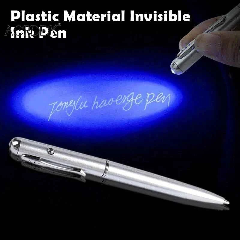 Divertente penna a inchiostro invisibile con matita magica a luce UV per soldi messaggio segreto fluorescente scrittura penna da disegno penne a sfera 1 pezzo