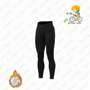 Maglia da Ciclismo per bambini KBORA Set invernale in pile termico abbigliamento - immagine 12
