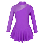 Body da ginnastica per ragazze Vestito balletto pattinaggio bambini Maniche lunghe - immagine 10