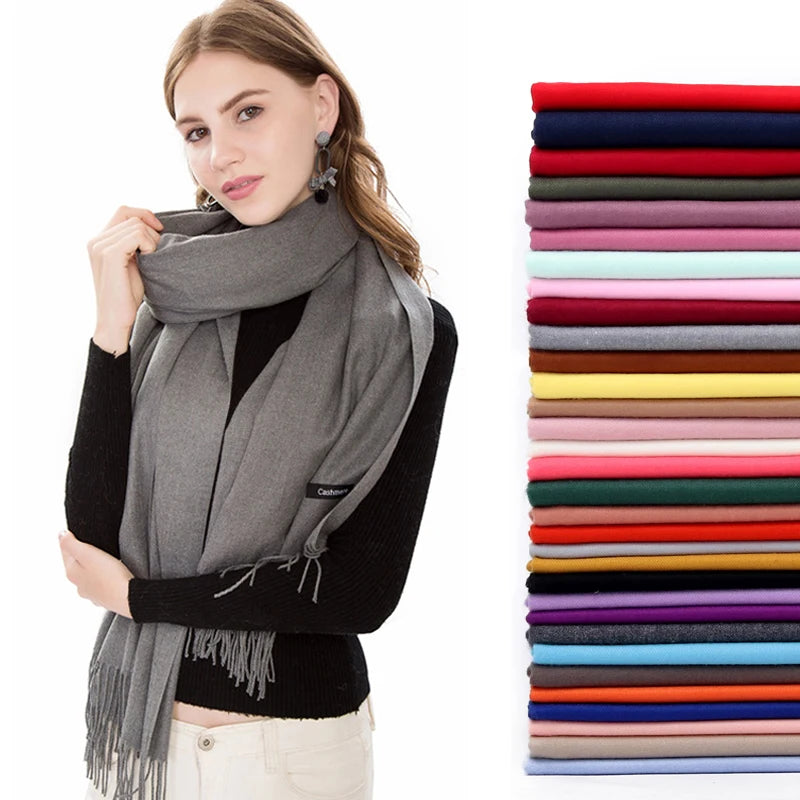 Sciarpa di Pashmina da donna Scialli Morbida sensazione cashmere Foulard viaggio