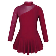 Body da ginnastica per ragazze Vestito balletto pattinaggio bambini Maniche lunghe - immagine 14