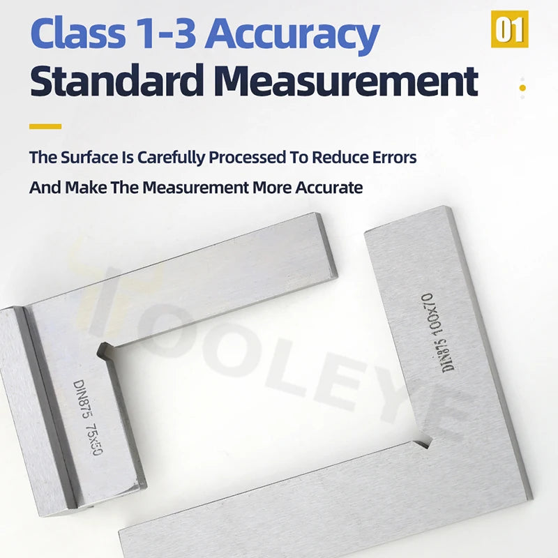 Prova il righello quadrato con bordo piatto quadrato Strumenti per la lavorazione del legno da 90 gradi Set di strumenti di misurazione con righello ad angolo retto in metallo-Quad