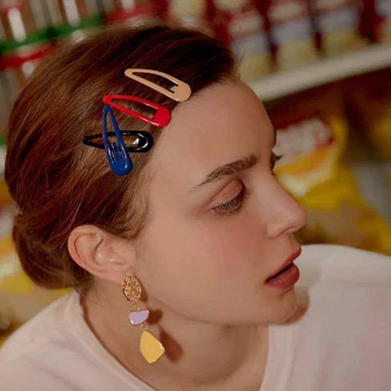 10/20/30/40 Nuove Mollette per Capelli a Forma di Goccia Colorate e Carine Bambine - immagine 2
