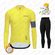 Maglia da Ciclismo per bambini KBORA Set invernale in pile termico abbigliamento - immagine 4