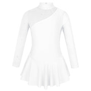 Body da ginnastica per ragazze Vestito balletto pattinaggio bambini Maniche lunghe - immagine 12