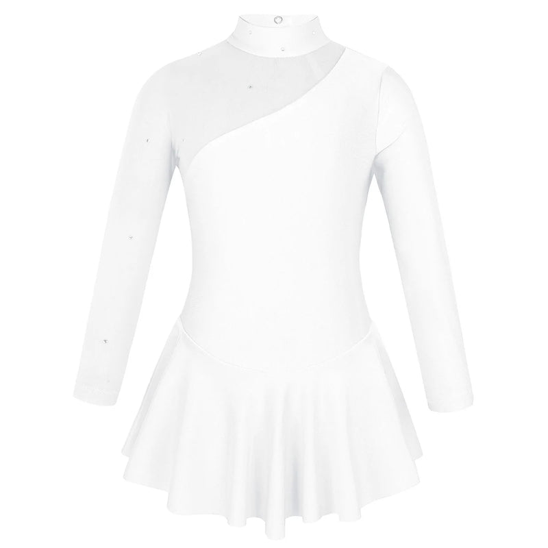 Body da ginnastica per ragazze Vestito balletto pattinaggio bambini Maniche lunghe - immagine 12