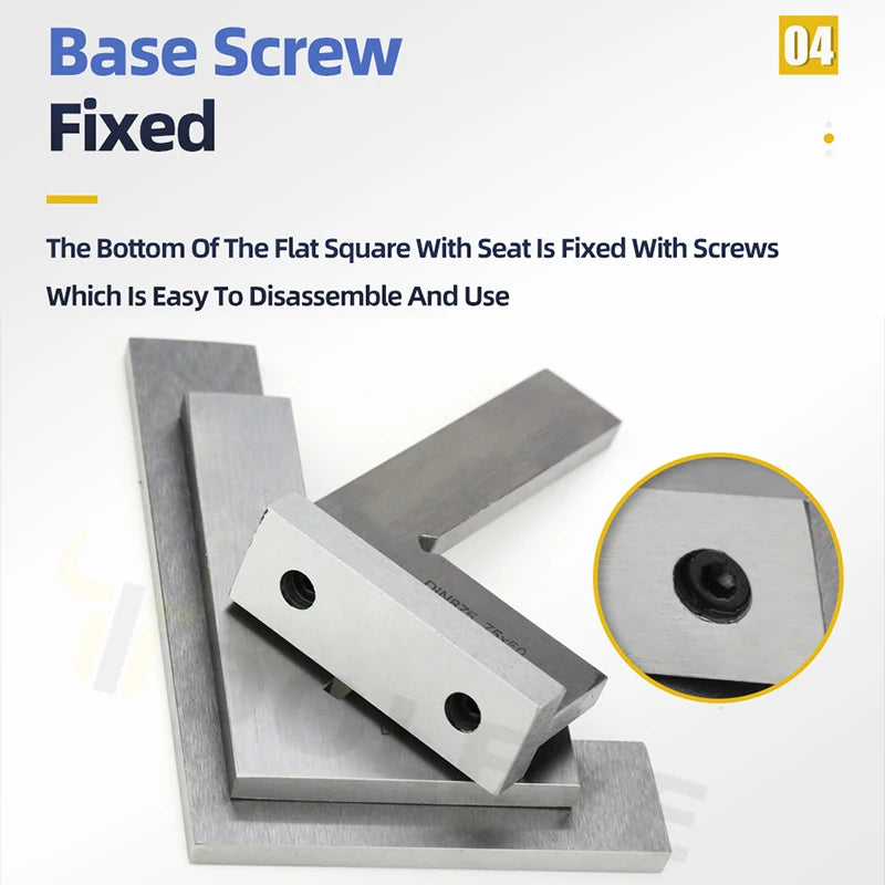 Prova il righello quadrato con bordo piatto quadrato Strumenti per la lavorazione del legno da 90 gradi Set di strumenti di misurazione con righello ad angolo retto in metallo-Quad
