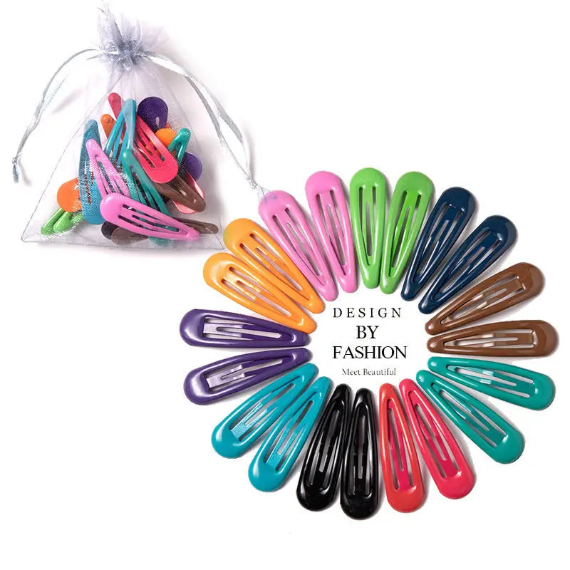 10/20/30/40 Nuove Mollette per Capelli a Forma di Goccia Colorate e Carine Bambine - immagine 14