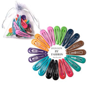 10/20/30/40 Nuove Mollette per Capelli a Forma di Goccia Colorate e Carine Bambine - 20pcs dark colors - immagine 7