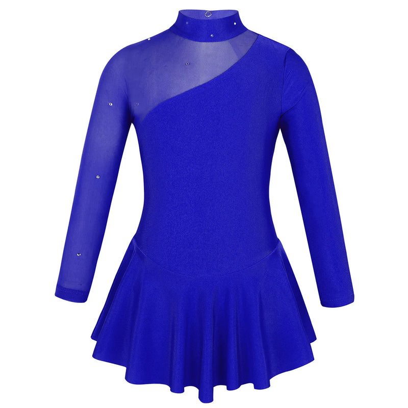 Body da ginnastica per ragazze Vestito balletto pattinaggio bambini Maniche lunghe - immagine 13
