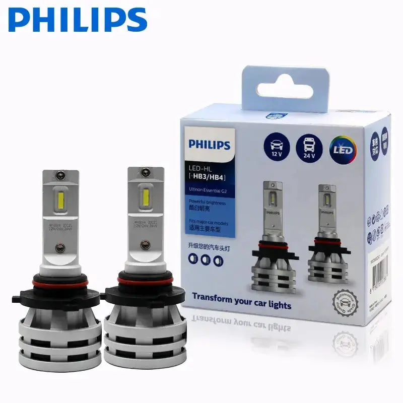 LAMPADE LED Philips Ultinon Essential G2 LED H1 H4 H7 H8 H11 H16 HB3 HB4 H1R2 9003 9005 9006 9012 6500K 6000K LUCE BIANCA