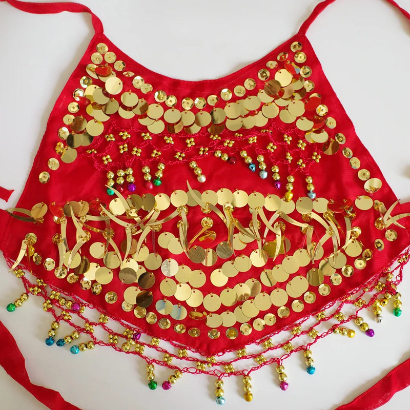 Bambini Danzatrice del ventre Cintura Pantaloni Velo Accessori per ali Maschera Abito - immagine 6