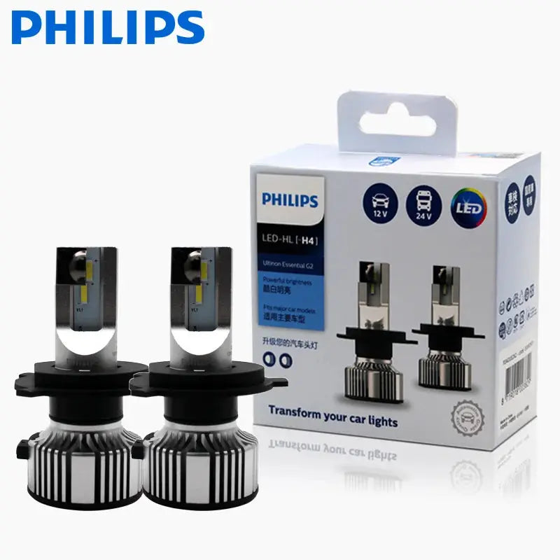 LAMPADE LED Philips Ultinon Essential G2 LED H1 H4 H7 H8 H11 H16 HB3 HB4 H1R2 9003 9005 9006 9012 6500K 6000K LUCE BIANCA