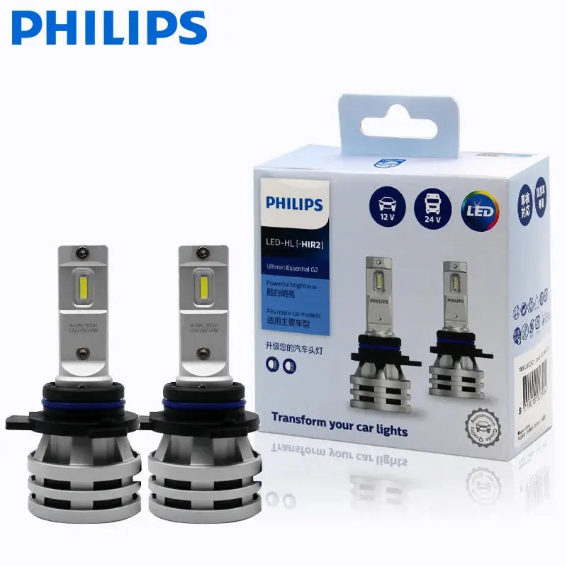 LAMPADE LED Philips Ultinon Essential G2 LED H1 H4 H7 H8 H11 H16 HB3 HB4 H1R2 9003 9005 9006 9012 6500K 6000K LUCE BIANCA