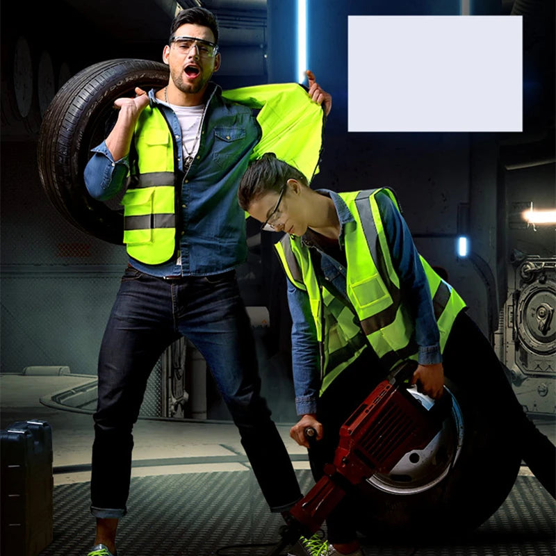 Gilet riflettente ad alta visibilità Abiti da lavoro Motocicletta Ciclismo Sport - immagine 3