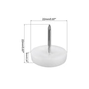 Uxcell 20/40/60/80 pezzi Piedini per mobili Chiodo in plastica Chiodi scorrevoli - immagine 3