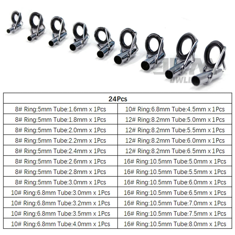 Kit di riparazione punta guida canna da pesca Set 24~230 pezzi per la - immagine 10