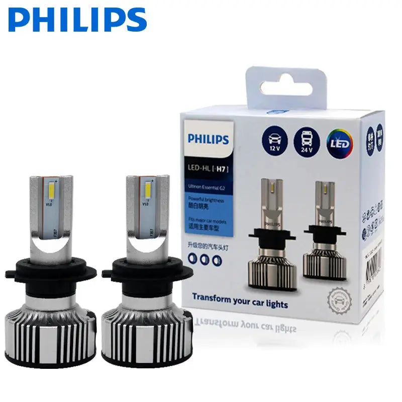 LAMPADE LED Philips Ultinon Essential G2 LED H1 H4 H7 H8 H11 H16 HB3 HB4 H1R2 9003 9005 9006 9012 6500K 6000K LUCE BIANCA