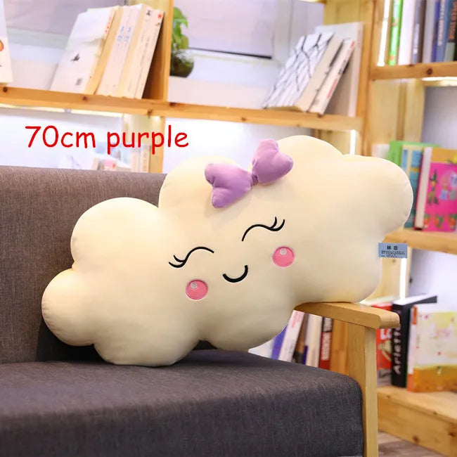 Cuscino gigante di nuvole Kawaii di nuovo stile Cuscino imbottito morbido Lovey Smile Cloud Peluche per bambino Baby Kid Girl bel regalo