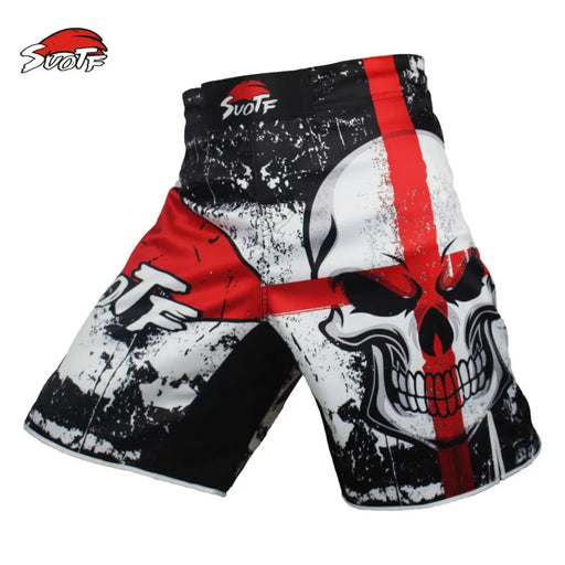 SUOTF MMA black boxing skull motion picture cotton loose size training kickboxing