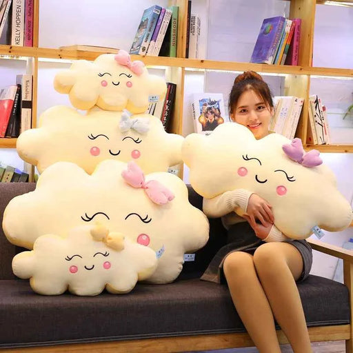 Cuscino gigante di nuvole Kawaii di nuovo stile Cuscino imbottito morbido Lovey Smile Cloud Peluche per bambino Baby Kid Girl bel regalo