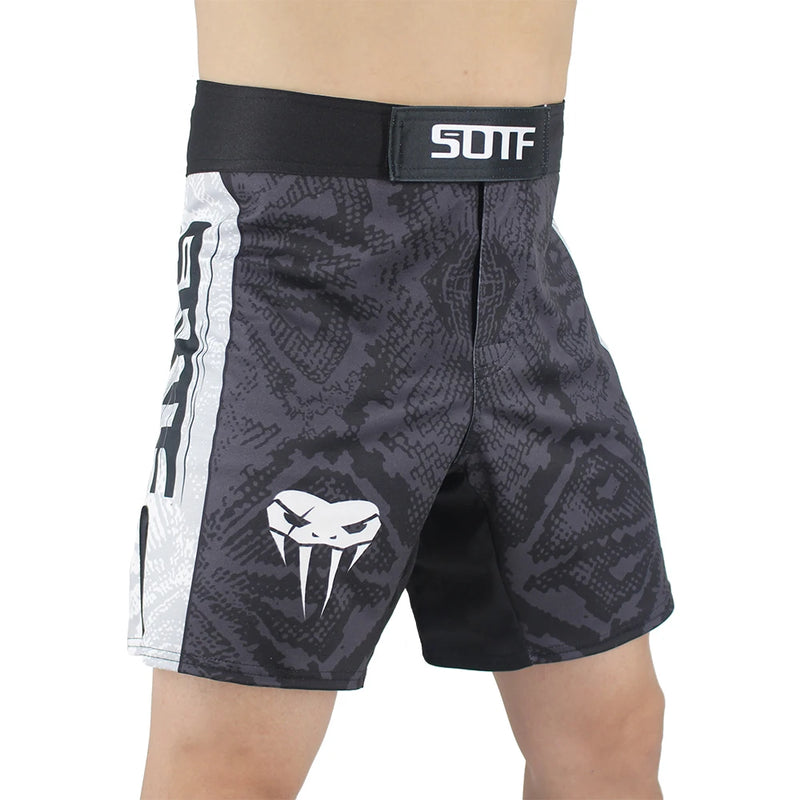 SOTF Snake Scale Fitness Sport traspiranti Pantaloncini da boxe MMA feroce Tiger Muay - immagine 5