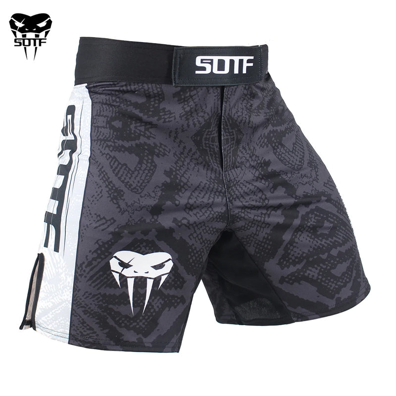SOTF Snake Scale Fitness Sport traspiranti Pantaloncini da boxe MMA feroce Tiger Muay - immagine 2