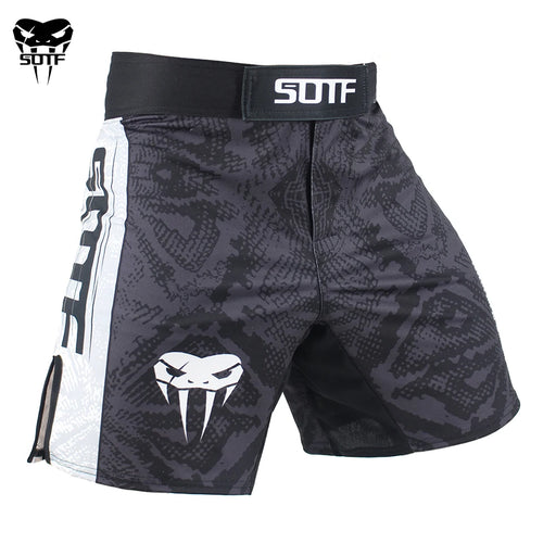 SOTF Snake Scale Fitness Sport traspiranti Pantaloncini da boxe MMA feroce Tiger Muay - immagine 2