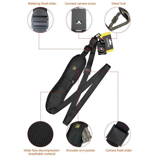 Nuova tracolla portatile per fotocamera DSLR, reflex digitale, Canon, Nikon, Sony, accessori rapidi per fotocamera, tracolla da collo